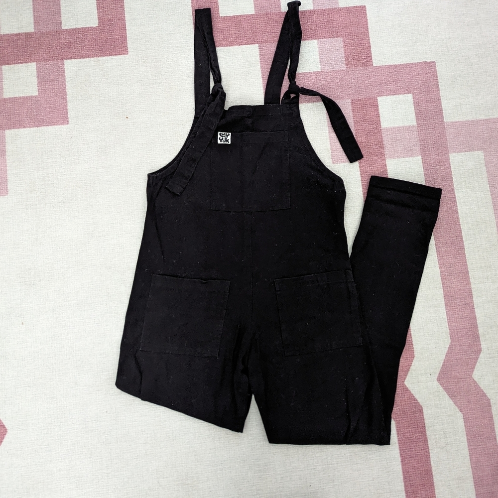 Black Lucy & Yak Woven Dungarees